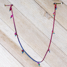 将图片加载到图库查看器,14G 5/8 Clear Gem Rainbow Autumn Leaves Dangle Nipple Chain