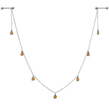 将图片加载到图库查看器,14G 5/8 Orange Pumpkin Patch Halloween Dangle Nipple Chain