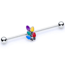 Load image into Gallery viewer, 14G Christmas Lights Industrial Barbell 38mm