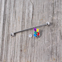 Load image into Gallery viewer, 14G Christmas Lights Industrial Barbell 38mm