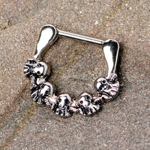 Load image into Gallery viewer, 16G 5/16 Gathering of Ghosts Halloween Septum Clicker