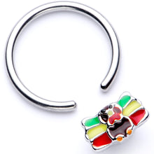 Load image into Gallery viewer, 16G 3/8 Rasta Turkey Thanksgiving BCR Captive Ring