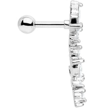 Load image into Gallery viewer, 16G 1/4 Clear CZ Gem Butterflies Left Ear Cartilage Tragus