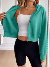 Load image into Gallery viewer, Relaxed Minimalist Zip-Up Dropped Shoulder Hooded Jacket Casual & Comfortable Lightweight Outerwear