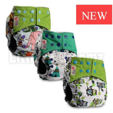 将图片加载到图库查看器,Modern Luxury Printed Washable Real Cloth Pocket Nappy,3 nappies/diapers Set For Girls and Boys Baby In Elegant Style
