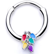 Load image into Gallery viewer, 16G 3/8 Christmas Lights Holiday Septum Clicker