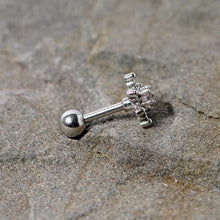 将图片加载到图库查看器,16G 1/4 Clear Gem Winter Snowflake Cartilage Tragus