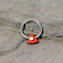 Load image into Gallery viewer, 16G 3/8 Pumpkin Pie Thanksgiving Holiday Hinged Segment Ring