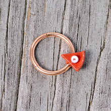 将图片加载到图库查看器,16G 3/8 Rose Gold Tone Pumpkin Pie Holiday Hinged Segment Ring