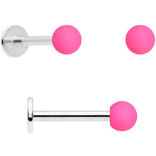 Load image into Gallery viewer, 16G 5/16 Pink Peach Matte Labret Monroe Tragus Set of 4