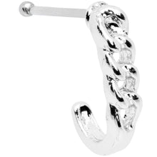 Load image into Gallery viewer, 20G 3/8 Steel Chain Link Faux Hoop Nose Bone