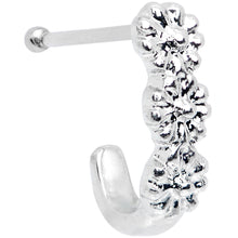 Load image into Gallery viewer, 20G 3/8 Steel Daisy Chain Flower Faux Hoop Nose Bone