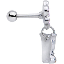 Load image into Gallery viewer, 16G 1/4 Aurora Gem Flower Butterfly Dangle Cartilage Earring