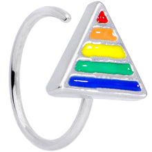 将图片加载到图库查看器,20G 5/16 Rainbow Pride Triangle Nose Hoop