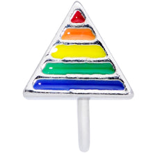 将图片加载到图库查看器,20G 5/16 Rainbow Pride Triangle Nose Hoop