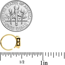 Load image into Gallery viewer, 20G 5/16 Clear CZ Gem Gold Tone Rectangle Nose Hoop