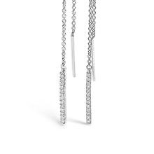 Load image into Gallery viewer, 10K White Gold 1/10 Cttw Diamond Threader Earrings