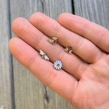 Load image into Gallery viewer, 16G 5/16 Clear CZ Gem Gold Tone Little Bird Labret Monroe Tragus