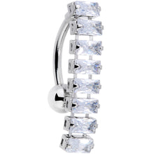 Load image into Gallery viewer, Clear CZ Gem Band of Beauty Top Mount Belly Ring