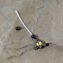 Load image into Gallery viewer, Gone Batty Scary Bat Halloween Dangle Pregnancy Belly Ring