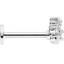 Load image into Gallery viewer, 16G 5/16 Clear CZ Gem Paw Print Cat Labret Monroe Tragus