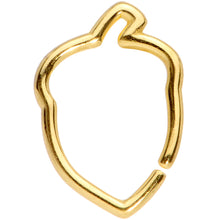 Load image into Gallery viewer, 16G 3/8 Gold Tone Autumn Acorn Closure Ring