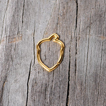 Load image into Gallery viewer, 16G 3/8 Gold Tone Autumn Acorn Closure Ring