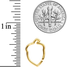 Load image into Gallery viewer, 16G 3/8 Gold Tone Autumn Acorn Closure Ring