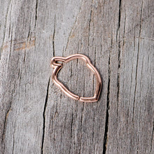 Load image into Gallery viewer, 16G 3/8 Rose Gold Tone Autumn Acorn Closure Ring