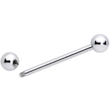 Load image into Gallery viewer, 14G 3/4 Stainless Steel Extra Long Barbell Tongue Ring