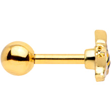Load image into Gallery viewer, 16G 1/4 Gold Tone Black Yellow Bee Cartilage Tragus Earring