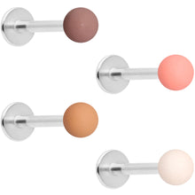 将图片加载到图库查看器,16G 5/16 Peach Brown White Matte Labret Monroe Tragus Set of 4