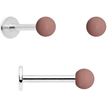 将图片加载到图库查看器,16G 5/16 Peach Brown White Matte Labret Monroe Tragus Set of 4