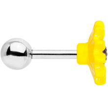 Load image into Gallery viewer, 16G 1/4 Yellow Sunflower Cartilage Tragus Earring