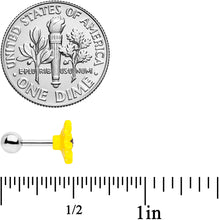 Load image into Gallery viewer, 16G 1/4 Yellow Sunflower Cartilage Tragus Earring