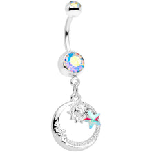 将图片加载到图库查看器,Aurora Gem Sun Moon Star Dangle Belly Ring