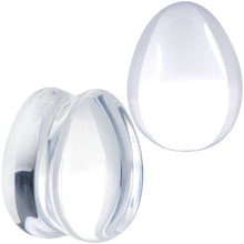 将图片加载到图库查看器,Solid Clear Glass Teardrop Plug Set