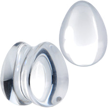 将图片加载到图库查看器,Solid Clear Glass Teardrop Plug Set