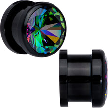 将图片加载到图库查看器,Vitrail CZ Gem Black Screw Fit Plug Set