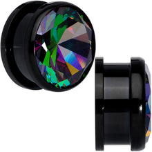 将图片加载到图库查看器,Vitrail CZ Gem Black Screw Fit Plug Set