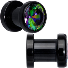 将图片加载到图库查看器,Vitrail CZ Gem Black Screw Fit Plug Set