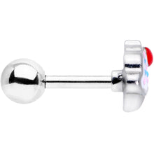 Load image into Gallery viewer, 16G 1/4 Red White Sprinkle Cherry Cupcake Cartilage Tragus