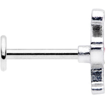 Load image into Gallery viewer, 16G 5/16 Pink Blue Gem Fetching Flamingo Labret Monroe Tragus