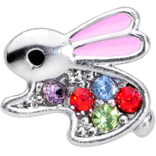 Load image into Gallery viewer, 16G 5/16 Clear Red Green Gem Rabbit Labret Monroe Tragus