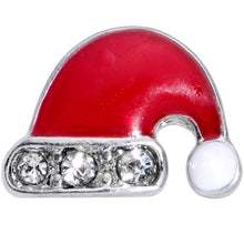 Load image into Gallery viewer, 16G 1/4 Clear Gem Santa Hat Christmas Cartilage Tragus Earring