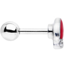 Load image into Gallery viewer, 16G 1/4 Clear Gem Santa Hat Christmas Cartilage Tragus Earring
