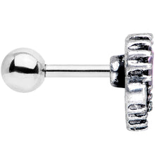 Load image into Gallery viewer, 16G 1/4 Pink Gem Regal Valentines Heart Cartilage Tragus Earring