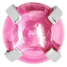 将图片加载到图库查看器,Pink CZ Gem Smooth Hemisphere Barbell Tongue Ring