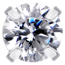 Load image into Gallery viewer, 18G 1/4 Clear CZ Gem G23 Titanium 4mm Cartilage Tragus Earring