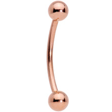 Load image into Gallery viewer, 14G 5/8 Rose Gold Tone Anodized Curved Barbell